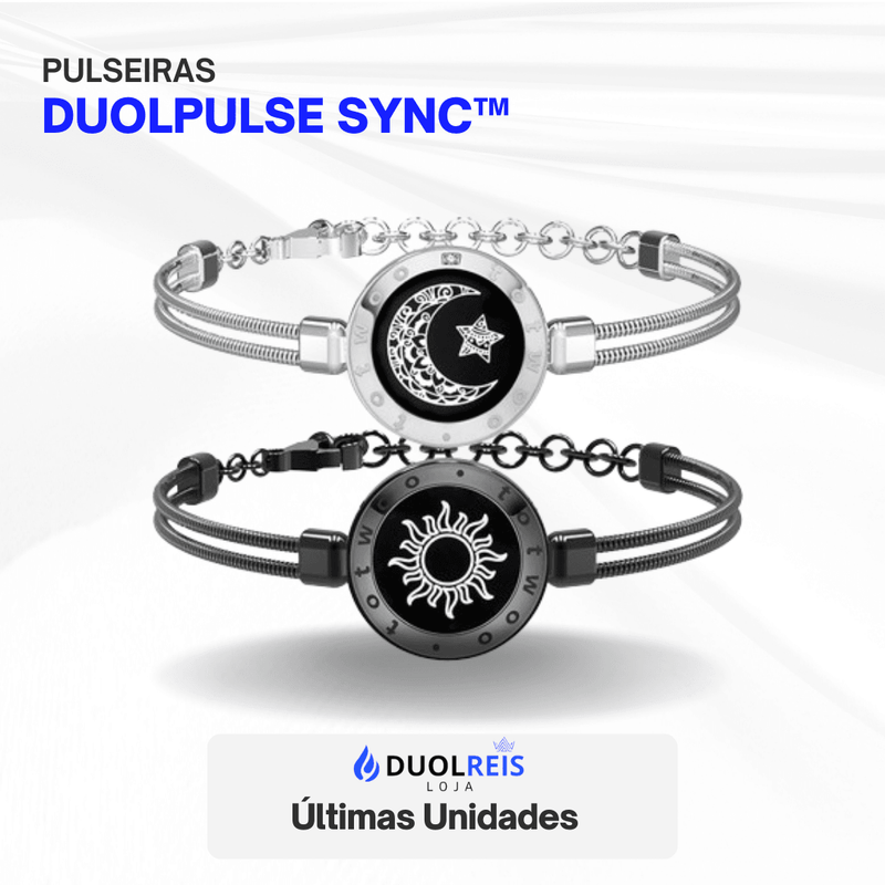 DuolPulse Sync™ - Pulseiras Sun&Moon Touch com Corrente de Prata e Cobre (LANÇAMENTO)