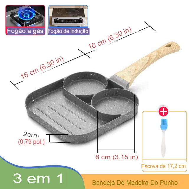 Frigideira Antiaderente 3 em 1 + BRINDE ESPECIAL - DuolReis