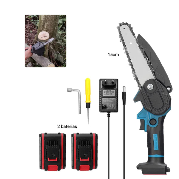 Motosserra Elétrica Portátil a Bateria (+ 1 BATERIA EXTRA DE BRINDE) DuolReis
