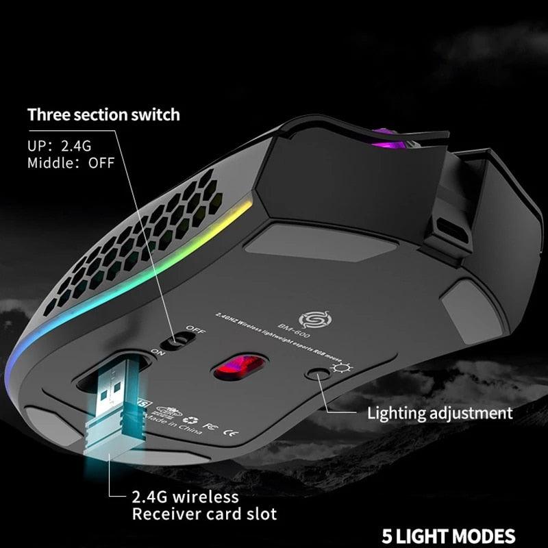 Transforme seu ambiente de trabalho com o incrível Mouse Sem Fio com LED - Design inovador e desempenho de alta precisão